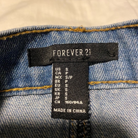 Forever 21 Jean Mini Skirt SZ S - Picture 3 of 5